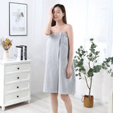 Wearable Cotton Bath Towel for Men and Women, Bath Skirt Wrap with Button, Shower Sauna, Spa Body Robe, Beach Towel, 140x70cm