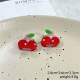 2Pcs/Lot Summer Style Women Hair Accessories New Mini Fruit Gripper Cute Strawberry Watermelon Imitation Fruit Shaped Hair Clips