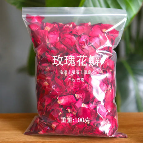 100/250/500g Pure Natural Rose Petal Bath Real Flower Bath Foot Bath Hot Spring Homestay Milk Bubble Bath Foot Bath Health Bath