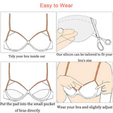 Reusable Breast Silicone Bra Inserts Swimsuit Bikini Cup Enhancer Silicone Adhesive Push Up Clear Gel Chest Pads Breast Lift Pad