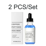 Copper Peptide Serum Hyaluronic Acid Tighten Skin Barrier Repair Deep Hydration Antioxidant Sensitive Dry Skin Face Serum 30ml