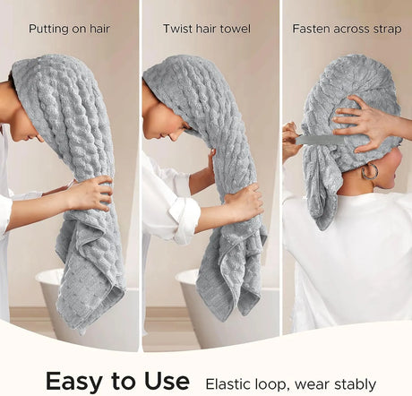 Golden turtle velvet dry hair towel saves time and effort at home for women to take a shower and wash their hair