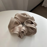 Korean Big Hair Tie Ribbon Scrunchies Satin Elastic Hair Band Bow Women Simple Temperament New Style  Ponytail Hair Accessories
