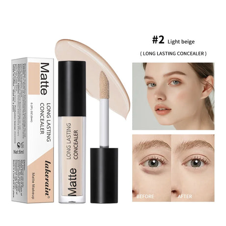 Dark Circles Acne Marks Cover Matte Face Concealer Brighten Skin Tone Repair Makeup Cosmetic for Women Daily
