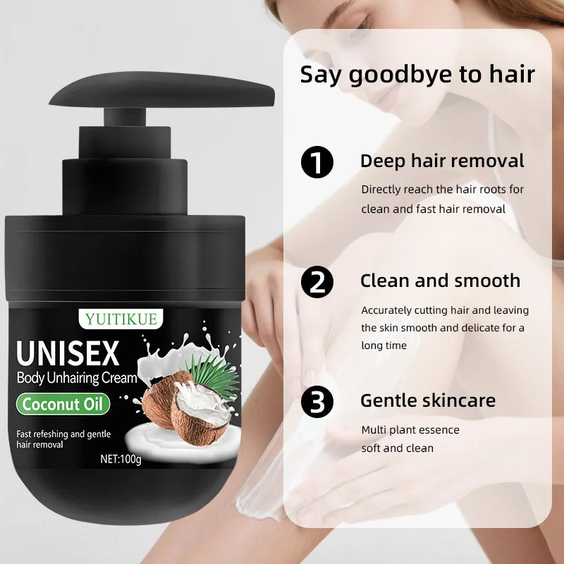 YUITIKUE intimate area hair removal cream, painless and healthy hair removal agent, unisex body care product