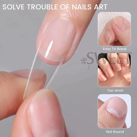 550pcs Soft Gel Nail Tips Medium Short Almond Coffin Full Cover Matte Extension Tool Acrylic Press on Nail French Manicure Decor