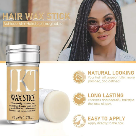 High Quality Hair Wax Stick for Wigs and Hairstyling-Edge Control, Non-Greasy Pomade for Fly Away and Frizzy Hair,Christmas gift