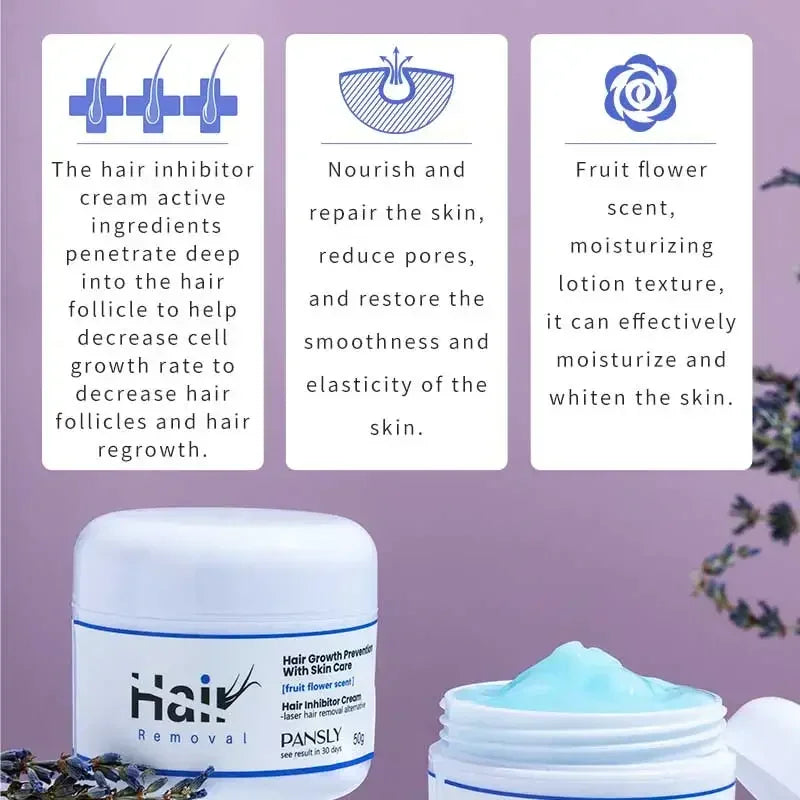 50g Hair Removal Cream for Unisex Reduce Hair Growth Removal Permanent Cream Beard Intimate Legs Body Armpit Painless Depilatory