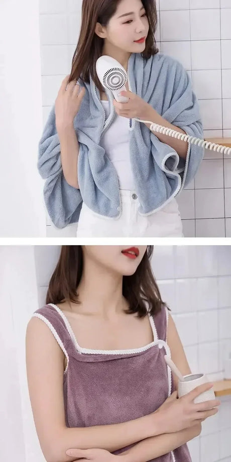 Women's Bath Towel Wearable 140x85cm - Quick Dry Spa&Beach Wrap with Anti-Slip Design for Shower Gym Yoga Fast-drying Convenient
