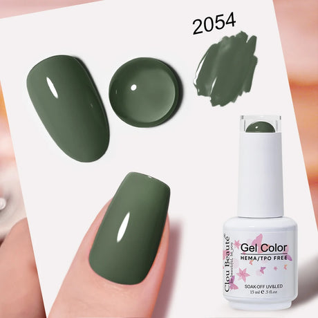 Clou Beaute Grey Color Nail Gel Polish Full Coverage Nail Polish Dark Red Gel Lacquer Varnish Vernis Semi Permanent Nail Art