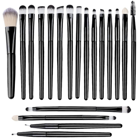 20PCS Eye Shadow Makeup Brush Set Concealer Brush Eye Cosmetic Soft Bristles Eyebrow Eyeliner Brush Portable Beauty Makeup Tools