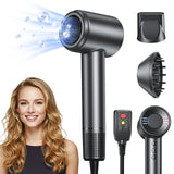 120000 RPM Hair Dryer Negative Ionic Blow Dryer Brushless Motor 40M/S Fast Drying High-Speed Low Noise Thermo-Control Hairdryer 500M Negative Ions Fast Dryingfor Curly & Straight Hair