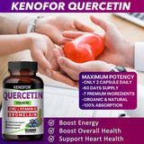 Quercetin Capsules with Bromelain, Vitamin C, Ashwagandha, Antioxidant, Support Immune, Respiratory & Cardiovascular Wellness