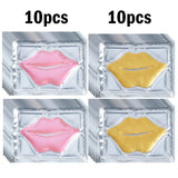 5/10/20/30pcs Pink Gold Crystal Collagen Lip Mask Plump Lips Moisturizing Nourishing Lip Patches Lips Plumper Skin Care Products