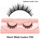 Half Lashes Mink Eyelashes Fluffy Soft False Eyelashes Wispy Cross Mink Eye Lashes Natural Short Mink Eyelash Extension Makeup