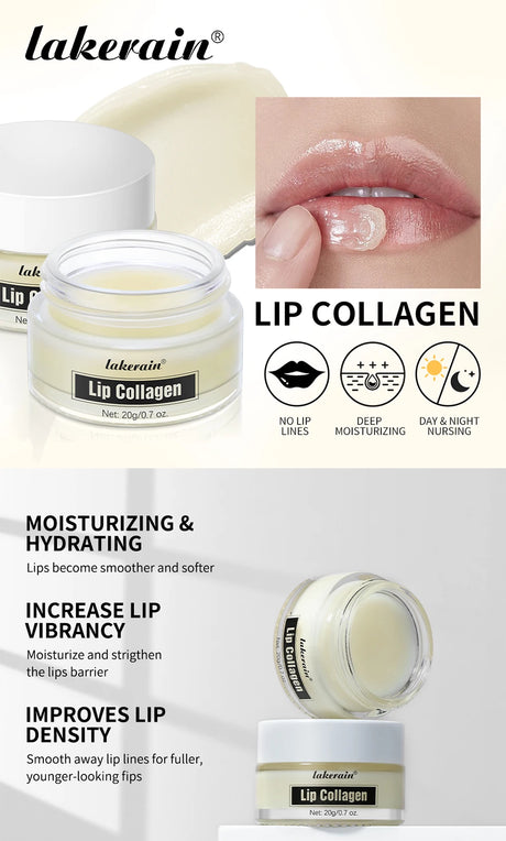 Collagen Lip Mask Moisturizing Hydrating Dry Lips Smooth Fine Lines Increase Lip Vibrancy And strengthen Barrier Lips Skin Care