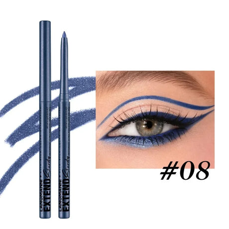12-Color Fashion Eyeliner Pencil Smokey Punk Style Eye Liner Pen Long-lasting Waterproof Perform Stage Makeup Eyeshadow Stick