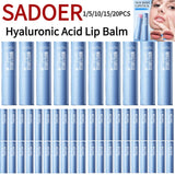 SADOER 1/5/10/15/20PCS Hyaluronic Acid Lip Balm Long-Lasting Moisturizing Lip Care, Hydrating & Nourishing Soothe Dryness