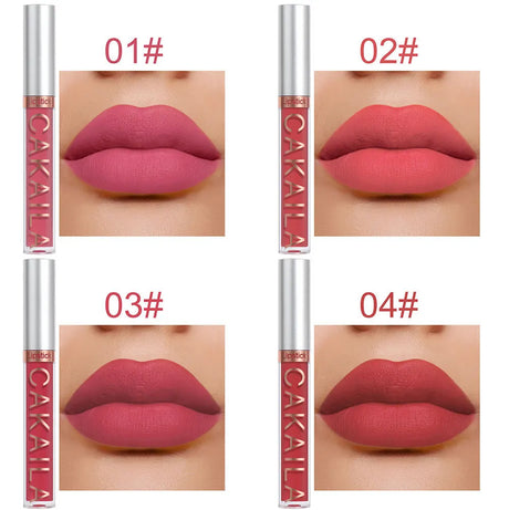 4pcs/10pcs/set Nude Lip Gloss Matte Velvet Lipstick Waterproof Long-lasting  Liquid Lipstick Women Moist Lip Tint