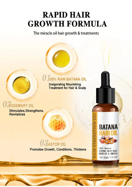 Batana Oil Hair Growth Products Fast Growth Batana Essence Oil Traction Alopecia Anti Hair Loss Baldness Treatment For Men Women