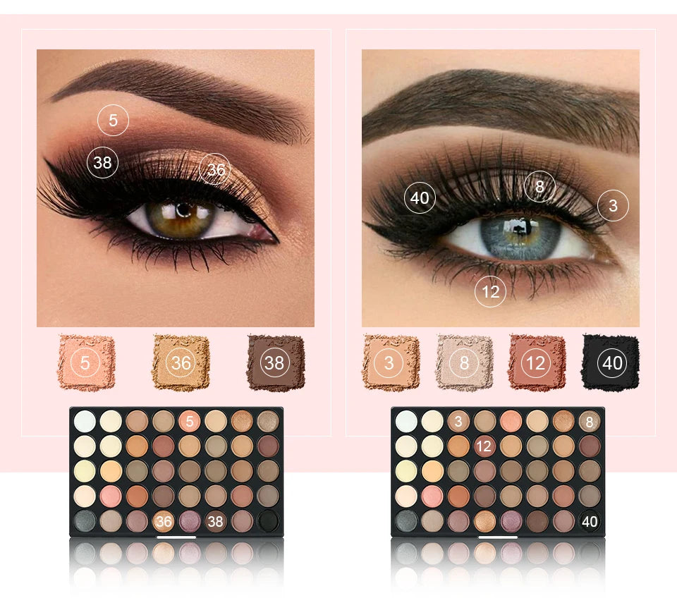 POPFEEL 120-Color 3-in-1 Eyeshadow Palette - Professional Multi-Color Eyeshadow Collection with Matte and Shimmer Shades.