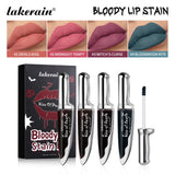 Lakerain Fake Bloody Lip Stain Gel-like Waterproof Spill-proof Long Lasting Matte Lip Tinting Halloween Party Lip Cosmetics