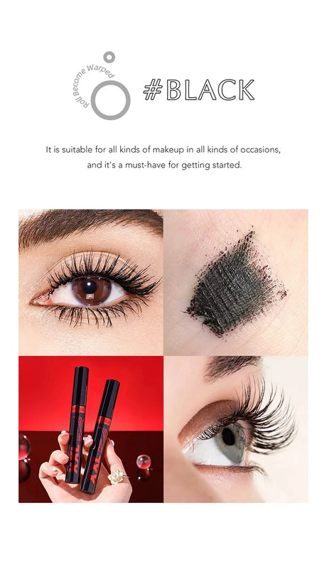 3D Mascara Waterproof Extra Volume Long -lasting Hyper-Curl Lengthening Eyelash Non-smudging Eyelashes Black Mascara Makeup