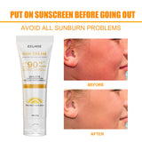 Facial Cream Sunscreen SPF 90 Brighten Sun Cream For Face Body Oil Control Moisturizer Daily Sunblock Skin UV Protective Lotion