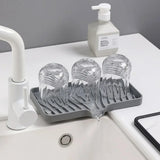 1-Pack Silicone Drain Soap Box Kitchen Bathroom Anti-slip Sink Tray Creative Washing Table Soap Tray Free Punch Drain Rack