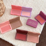 Monochrome Matte Blusher Palette Soft Silky Cheek Natural Facial Blush Rouge Plate Lasting Nude Low Saturation Powder Blush Disk