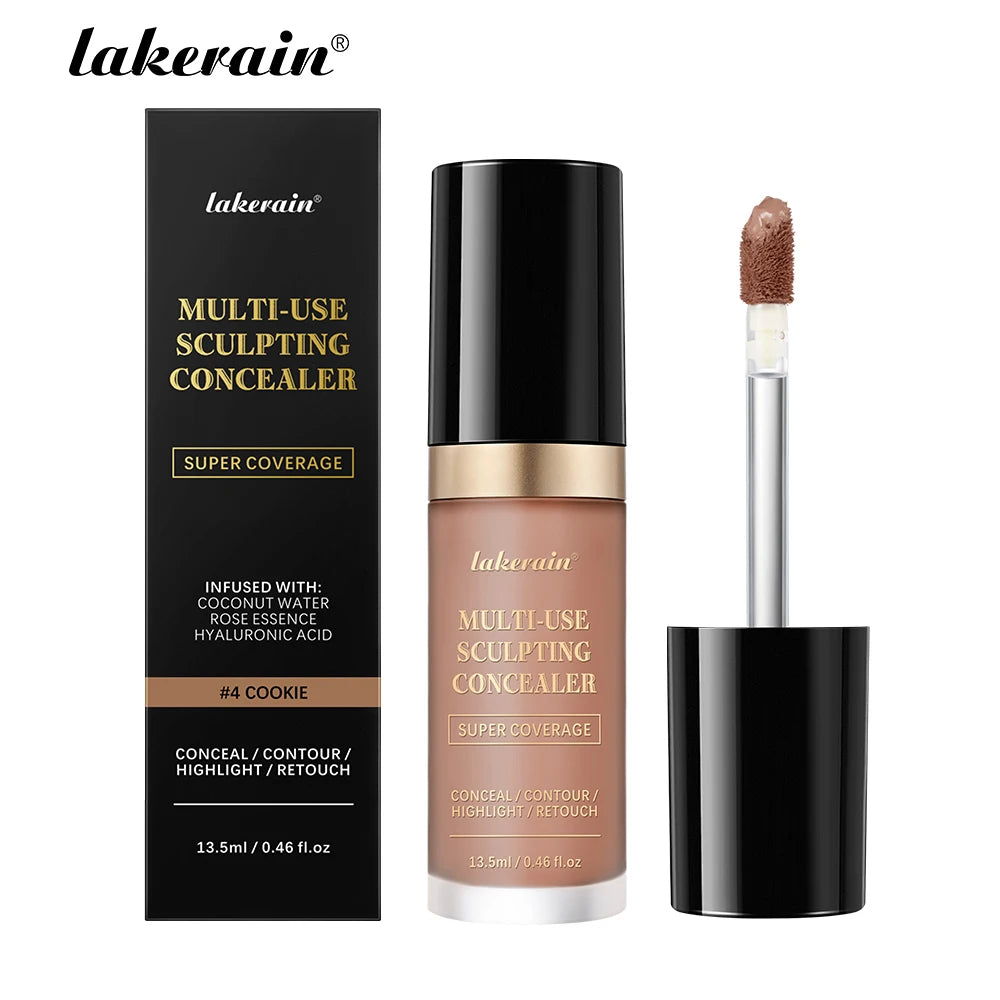 Lakerain 5-Color Waterproof Concealer Matte High Coverage Oil-Control Foundation For Acne Scars And Dark Circles Cosmetics