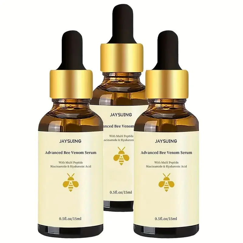Bee Venom Serum Peptide Niacinamide Hyaluronic Acid Hydrating Essence Smooth Fine Lines Brighten Dull Daily Facial Skin Care
