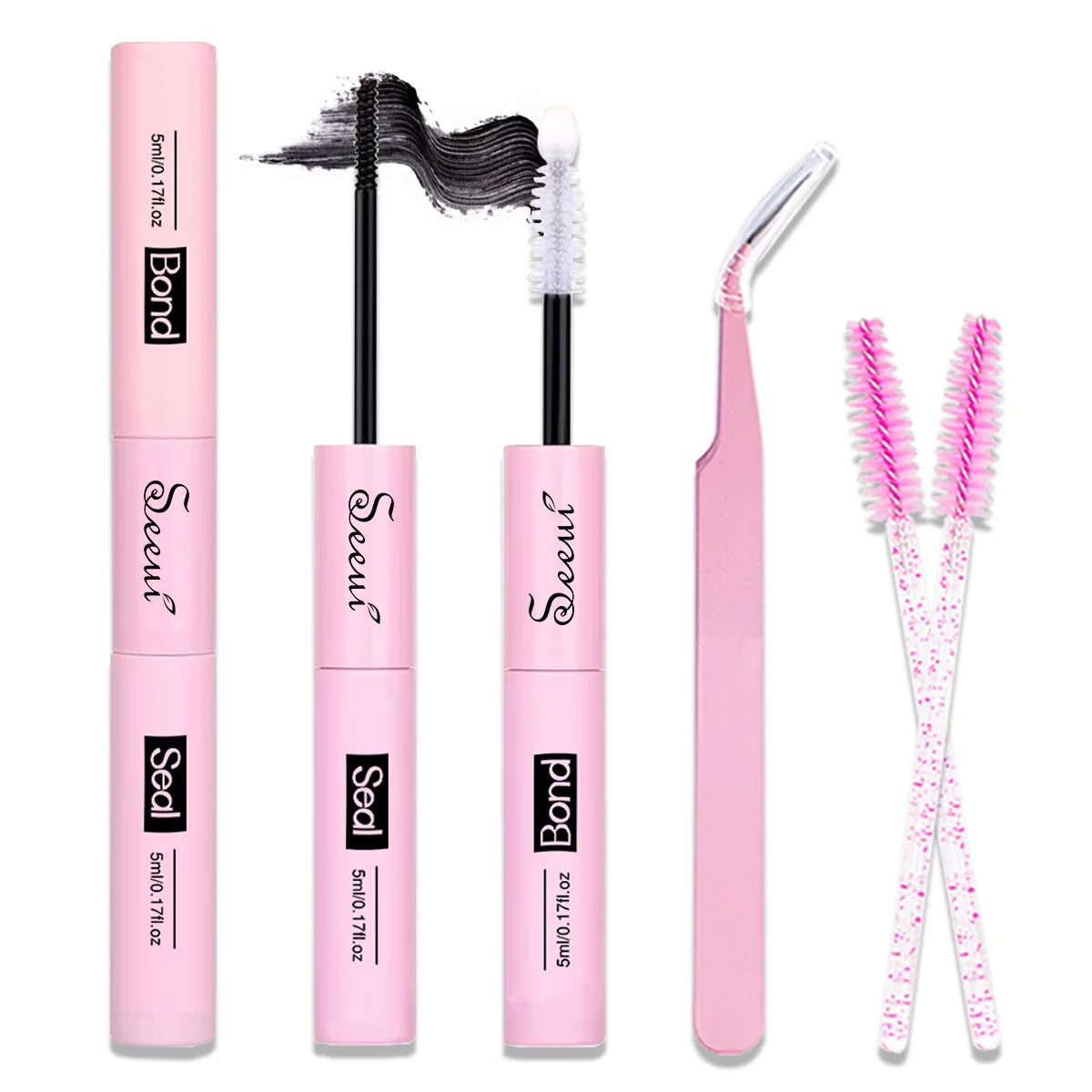 SEEUI DIY Eyelash Extension Bond & Seal Strong Hold Gentle Comfortable Lash Adhesive for All Day Wear For Use 2 in 1
