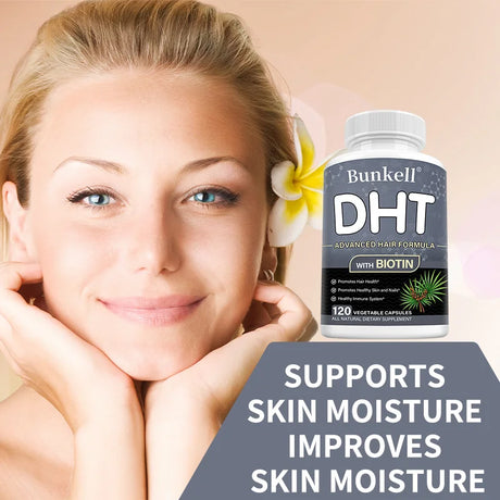 DHT Blocker, Premium Hair Care Formula, with Biotin Supplement, Support Healthy Hair,  Skin, and Nails, Promote Immune System