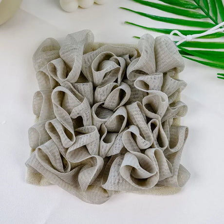 2-In-1 Bath Ball Towel Loofah With Drawstring Closure For Soap Soft Exfoliating Mesh Shower Sponge Body Skin Care Bathing Tools