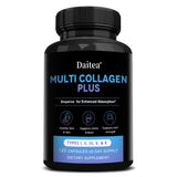 Multi Collagen Capsules (Types I, II, III, V & X) Support Skin Hair Nail Joint Health, Antioxidant, Anti-Aging