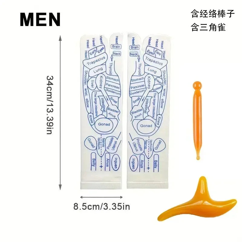 Physiotherapy Foot Care Massage Relieve Tired Feet Sock Acupressure Foot Massager Reflexology Socks Foot Acupoint Massage Tool