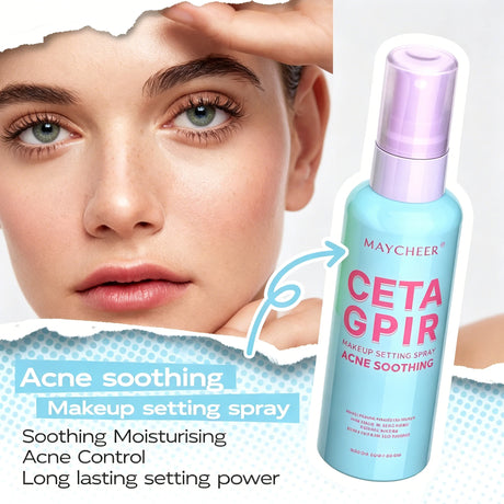 MAYCHEER Setting Spray Soft-focus Mist Matte Waterlight Oil Control Non-Smudging Non-Tight Waterproof 24H Long-lasting Cosmetics