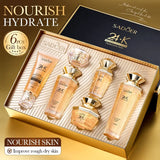 24K Gold Collagen Protein Skincare Set - Firming, Lifting Hydrating Face Kit for All Skin Types Skin Care
