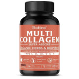 Multi Collagen for Women & Men - Type I, II, III, V, X, Hydrolyzed Collagen Peptides Supports Hair, Skin, Joint Health