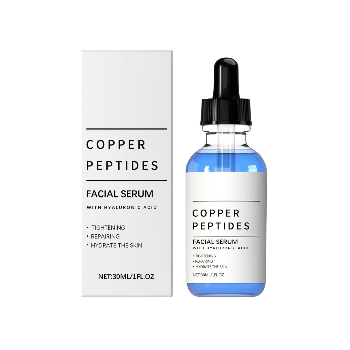 Copper Titanium Essence Hyaluronic Acid Serum For Sensitive Dry Moisturizing Brightening Soothing Face Skin Care Essence