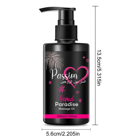 Paradise Massage Oil with Vitamins & Minerals - Nourish & Moisturize，body care massage oil Perfect for Couple Massage 200ml