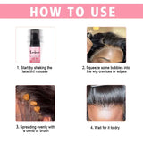LOCKMIO 100ml Wig Tint Foam Mist for Lace Wig Frontal Dyeing Mousse Natural Quick Dry Grid Invisible Color Hair Spray for Toupee