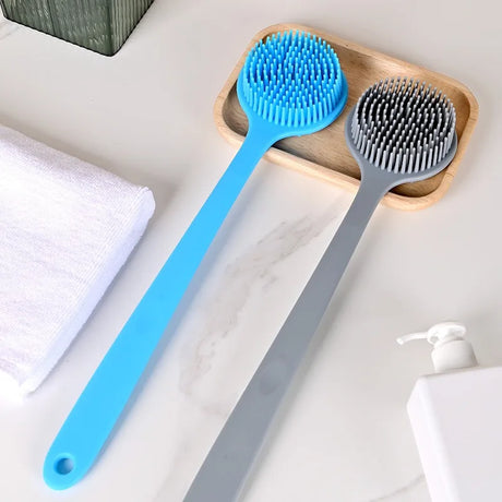 Silicone Shower Brush Body Exfoliating Dry Brushing Bathroom Back Bath Brush for Shower Brush for The Back