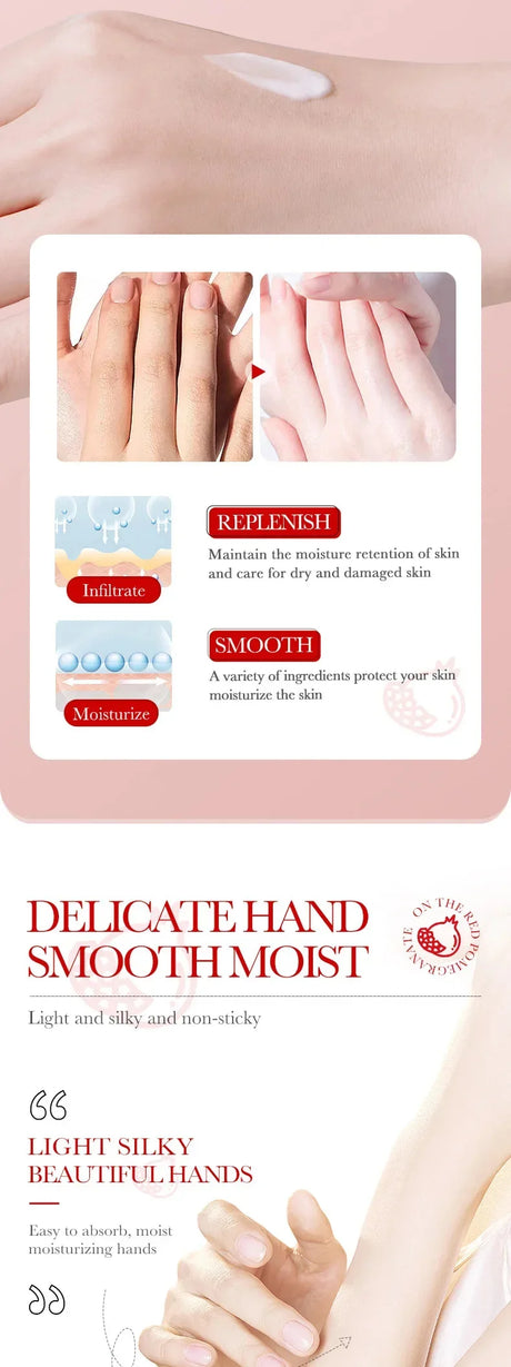 Wrinkle Removal Anti-Crack Hand Cream Skin Cracked Repair Products Soften Nourish Anti-drying Whitening Moisturizing Hand Care
