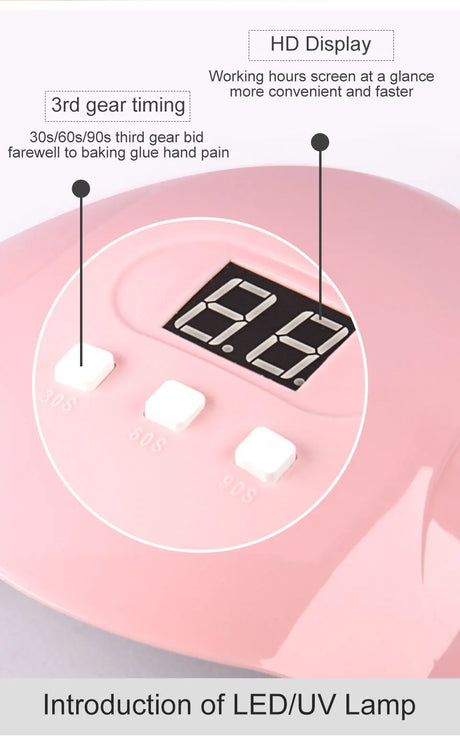 Nail UV Lamp 18LED Nail Dryer Suitable For All Gel Varnish Polishing And Curing With Timer Mode Suitable For Home Manicure Tools