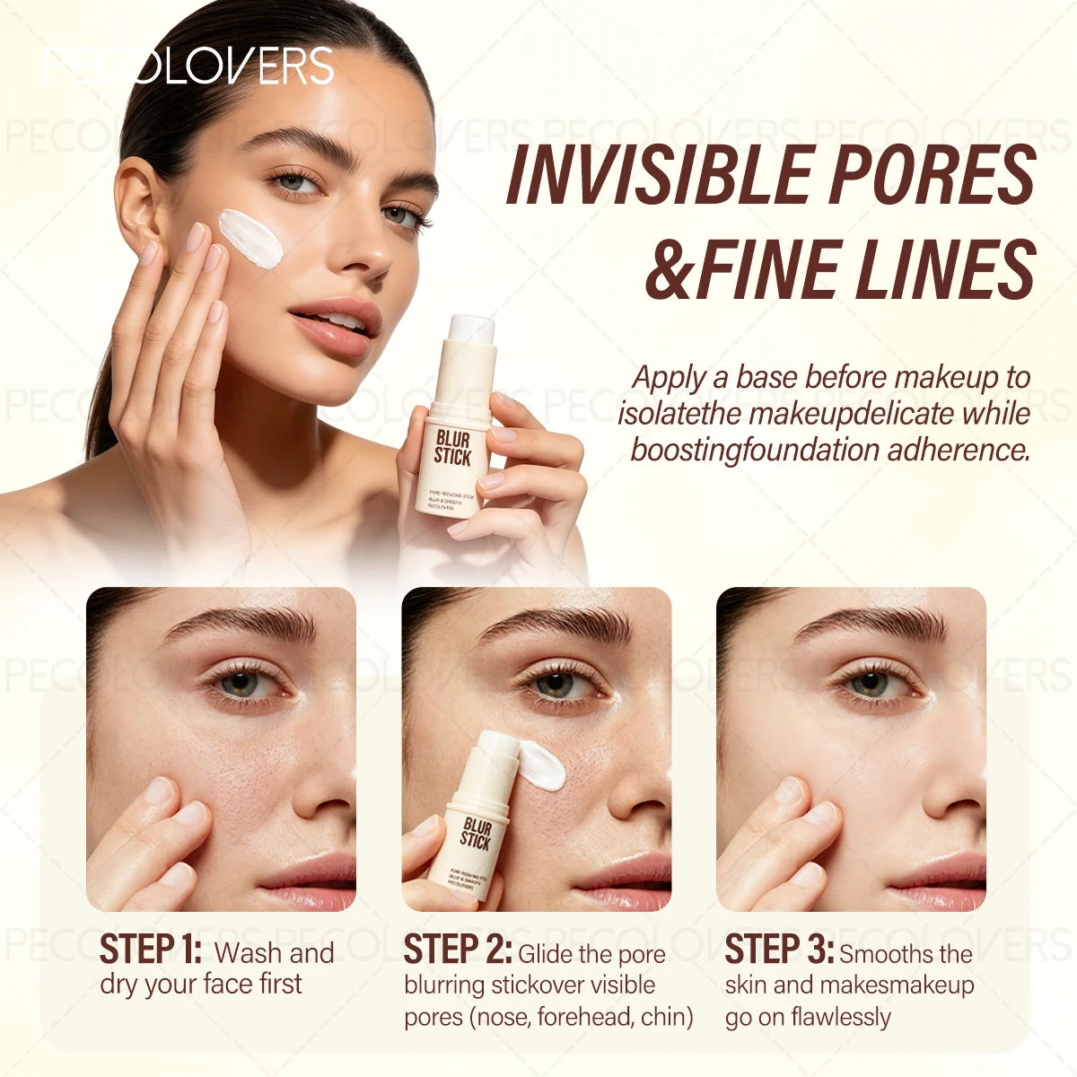 1PC Facial Primer Stick, Conceals Facial Flaws and Spots, Waterproof and Long-Lasting, for Makeup Application