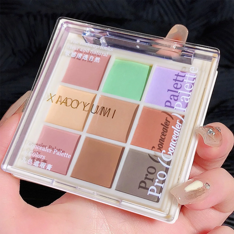 Multi-Color Concealer & Color Correcting Palette, Correcting Green/Purple Shades for Face Makeup, Blemish & Dark Circle Coverage