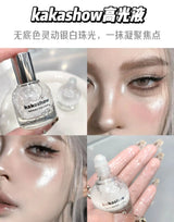 Diamond Ball Liquid Highlighter Flash Gloss Long Lasting Waterproof Glitter Brightening Makeup for Beach Hoilday Face Body