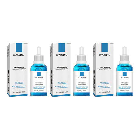Facial Hydrating Serum Blue Copper Peptide Solution Deep Nourish Lock Water Shrink Pores Brighten Skin Rejuvenation Face Essence